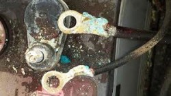 Corroded Marine Battery Terminals